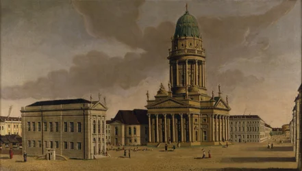 El Gendarmenmarkt con el Teatro Francés y la Catedral, Berlín, 1788